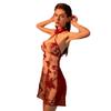 Sexy lingerie women's butterfly embroidery sexy retro cheongsam wind uniform temptation nightdress plus size perspective