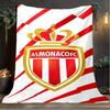 1PC Football Monaco Printed Soft Flannel Blanket Throw for Adult Bedroom Living Room Sofa Camping Travel Fan gifts Christmas Gifts