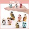 Figurine Animal Hibou en Résine Style Cartoon Cadeau Pour les Amoureux et Collectionneurs d'Oiseaux