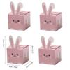 10pcs Sophisticated Easter Rabbit Ears Cardboard Gift Boxes Candy Holders For Holiday Cookie And School Party Supplies