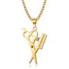 Hairstylist Scissors Comb Pendants Necklaces Stainless Steel Men Personalized Versatile Haircut Necklace Fashion Jewelry Gift