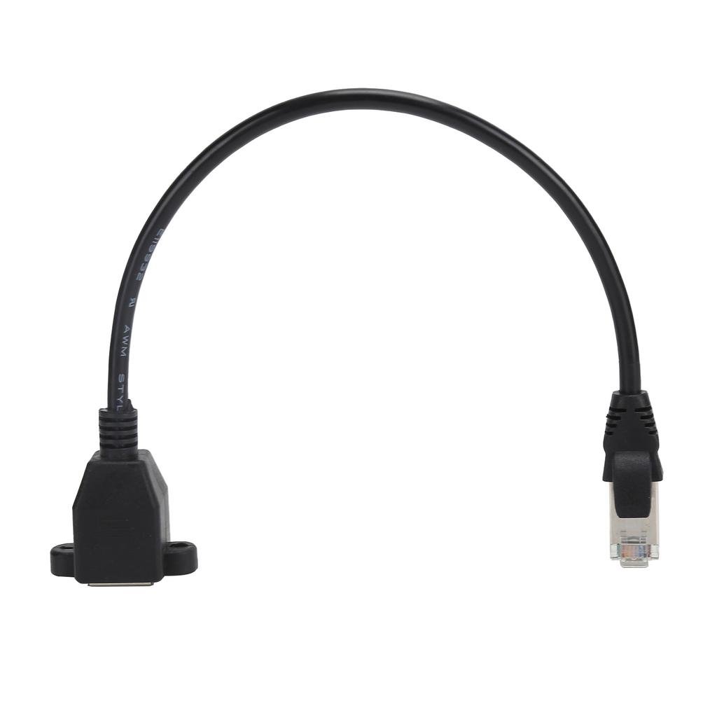 Netzwerkkabelverlängerung Stecker auf Buchse Mit Schraubloch Fixierbarer Adapterkabel für LAN-Netzwerkkomponenten