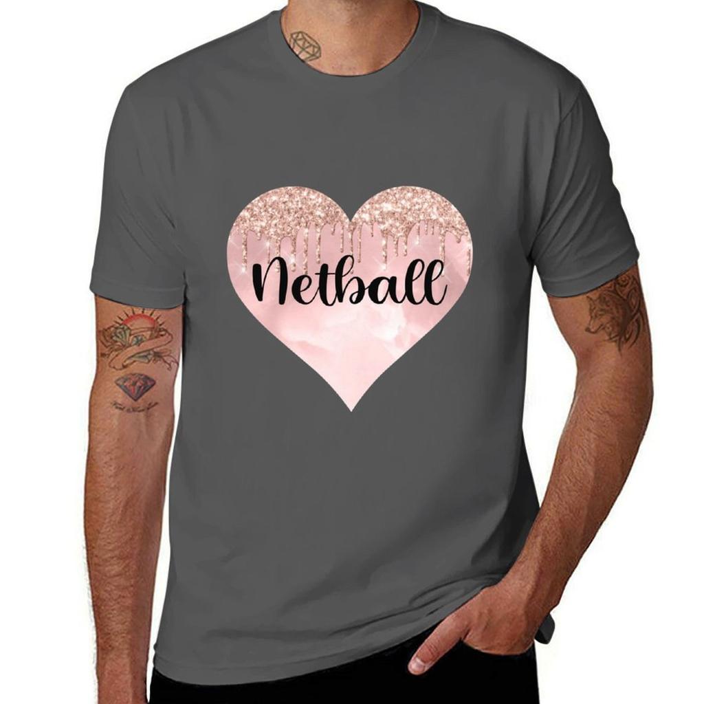Netball Girl Gifts Glitter Heart Tshirt Thanksgiving Day Tee Top
