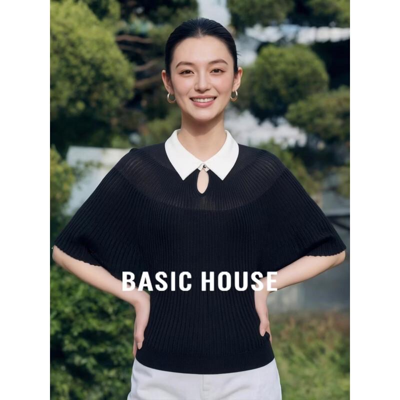Basic House Women s Tencel Batwing Sleeve Knit Top S