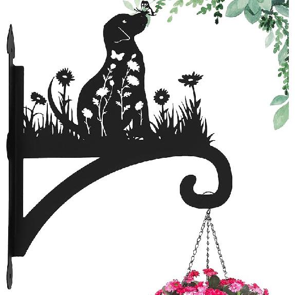 Hanging Plant Hanger Bracket Plant Hooks for Hanging Baskets Heavy Duty Decorative Hummingbird Silhouette Wall Mounted Hanging Plant Hangers Outdoor