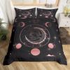 Sun and Moon Duvet Cover Boho Mysterious Galaxy Comforter Cover Hippie Bohemian Gothic Bedding Set Twin Queen King Quilt Cover