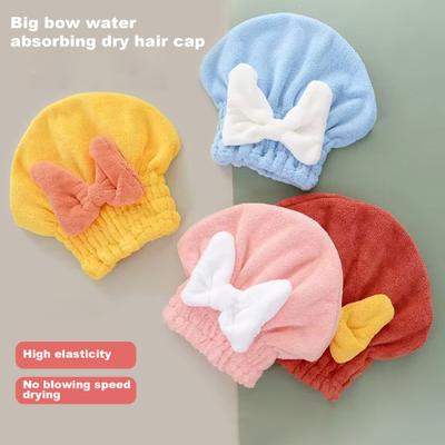 Hair Drying Hat with Elastic Band Super Absorbent Quickly Dry Thickened Less