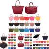 Borsa a tracolla pieghevole in nylon da donna, impermeabile e pratica, borsa portaoggetti per sport, fitness, shopping e regali, colore Rosso Vino, Rosso, Viola