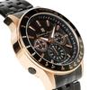 Salvatore Marra Men's Limited Edition Solar-Powered Radio-Controlled Chronograph Watch, Black and Pink Gold, SM14117-PGBK