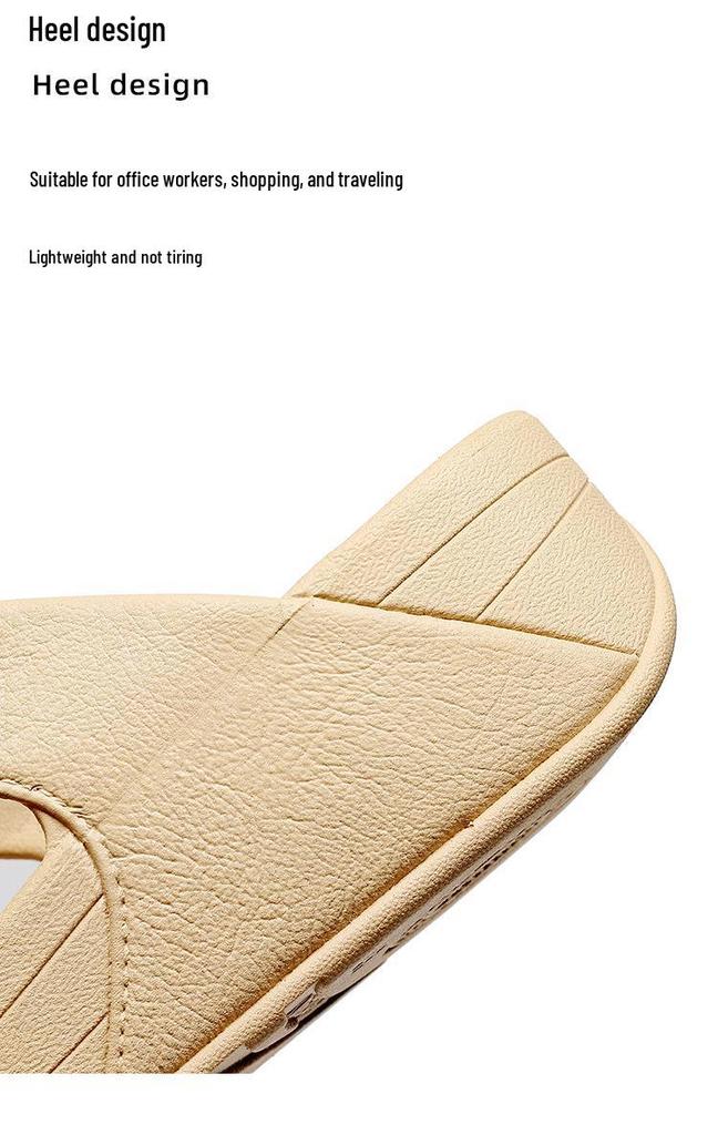 Women's Beach Wedge Heel Flip-Flops: Soft Sole, Waterproof, Non-Slip, Thick Sole, Summer Thong Sandals