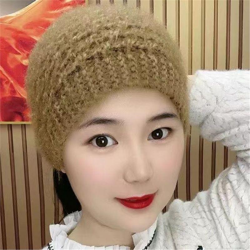 New knitted hat wool warm headgear winter covering artifact knitted headband headscarf scarf