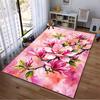 Pink Magnolia Flower Art Carpet for Living Room, Abstract Floral Design Suitable for use as an anti-slip for living room bedroom sofas