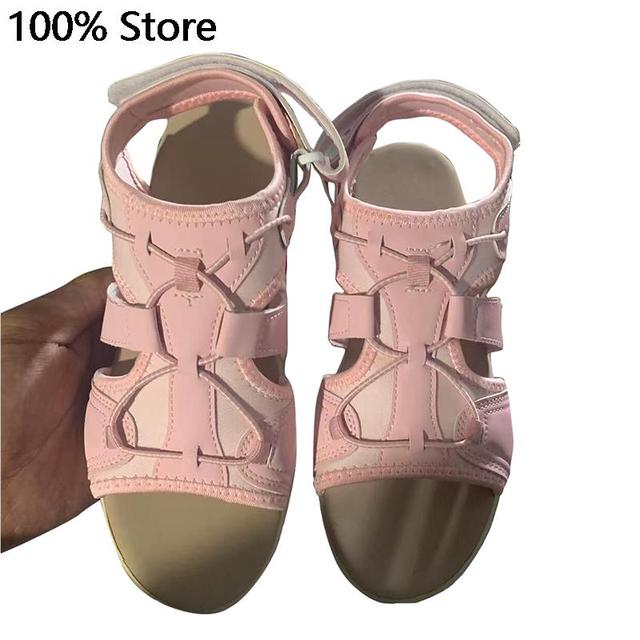 Sandales Chaussures pour Femmes Nouvelles Sandales de Mode Sandales à Bout Ouvert pour Dames Chaussures Rondes Confortables Sandales Plates de Plage