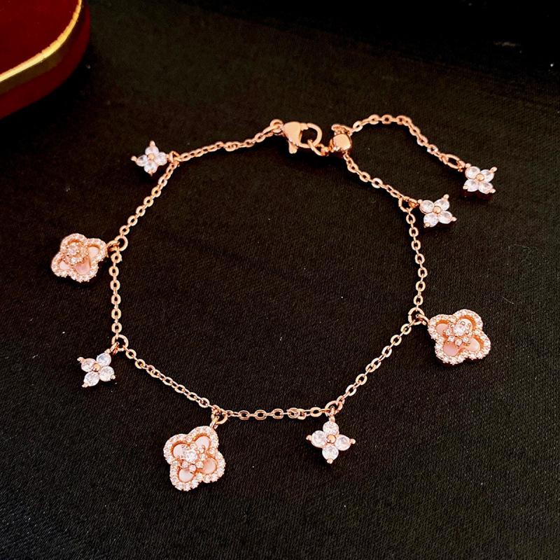 Elegant Zircon Gourd Patchwork Bracelet - Versatile Light Luxury Accessory