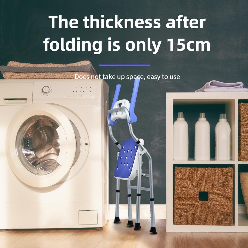 Foldable Bathroom Shower Stool Elderly And Pregnant Women Care Shower Equipment Aluminum Alloy Rust Proof Shower Chair