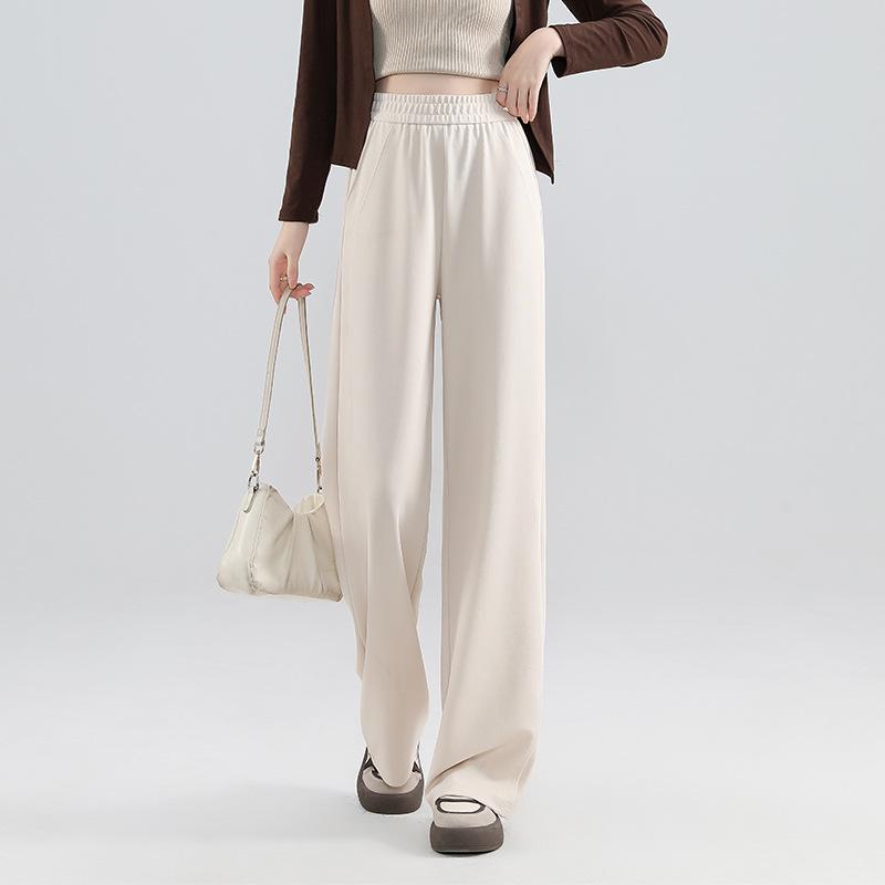 Women s Spring & Summer Modal LULU Stretch High Waist Slimming Cupro Anti-Wrinkle Petite Casual Pants XL (Weight 60-67.5kg)