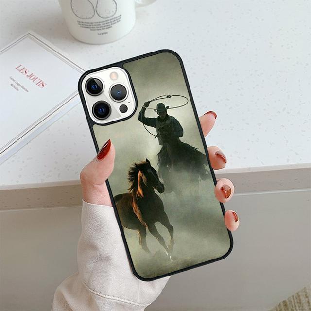Rodeo Cowboy Lasso Phone Case For iPhone 17 Air 14 15 16 16e 13 12 Max Cover For Apple 14 15 16 16e 11 Pro Max Plus Coque