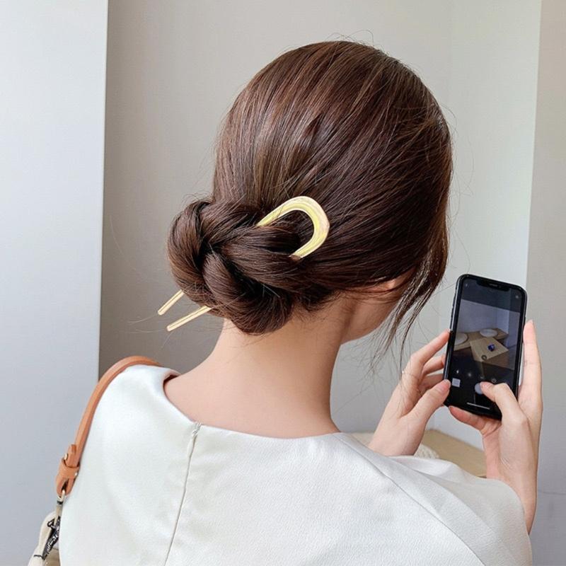Fermacapelli Francesi a U per Chignon e Acconciature Accessori per Capelli in Metallo Fermacapelli Grandi Francesi per Donne Ragazze