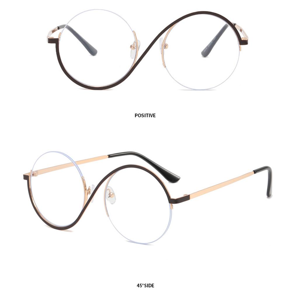 Effective Blue Light Filtering Eyeglasses for Digital Device User Reading Writing Gold Color Frame Glasses for Adult
