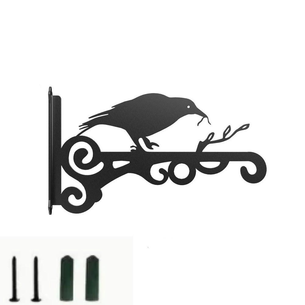 

Vintage Wall Plant Hooks Heavy-Duty Flower Pot Bracket Space-Saving Metal Plant Hanger Lanterns Style D