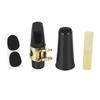 Zestaw ustników do saksofonu altowego: Zestaw 5-częściowy z ustnikiem, klipsem, stroikiem i podkładką na zęby.