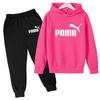 Kinder Herbst Winter Kleidung Hoodie Buchstaben Marke Pullover Jungen Mädchen 3-12 Jahre Sweatshirt+Hose Charmantes Freizeit Party Sport Set