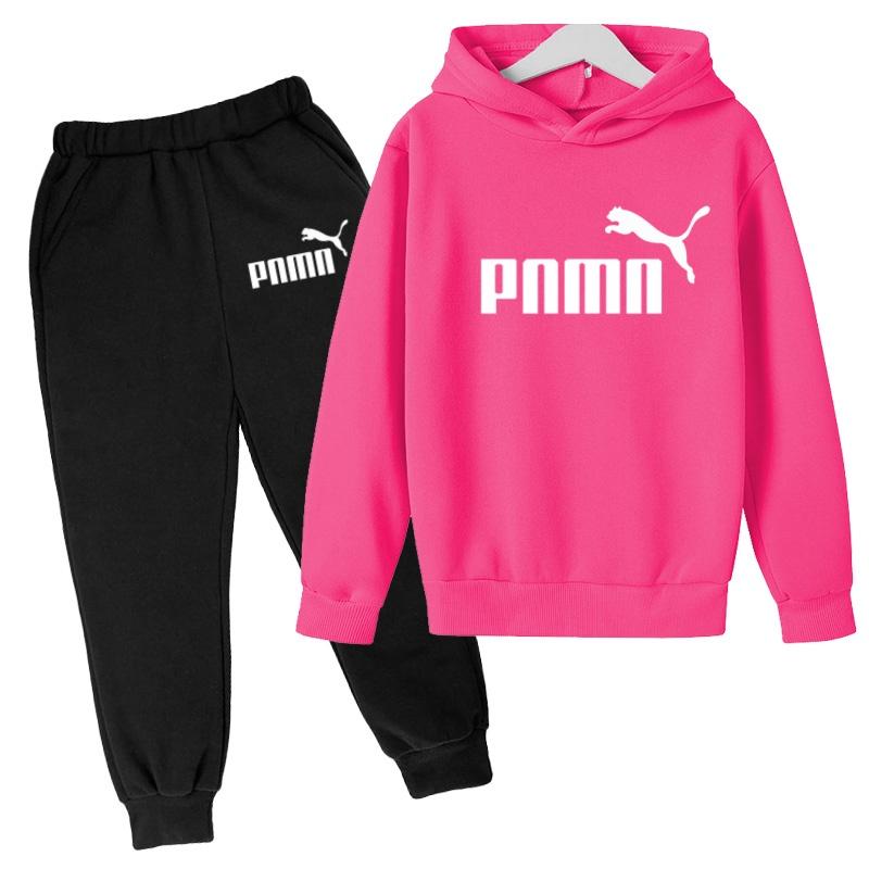 Kinder Herbst Winter Kleidung Hoodie Buchstaben Marke Pullover Jungen Mädchen 3-12 Jahre Sweatshirt+Hose Charmantes Freizeit Party Sport Set