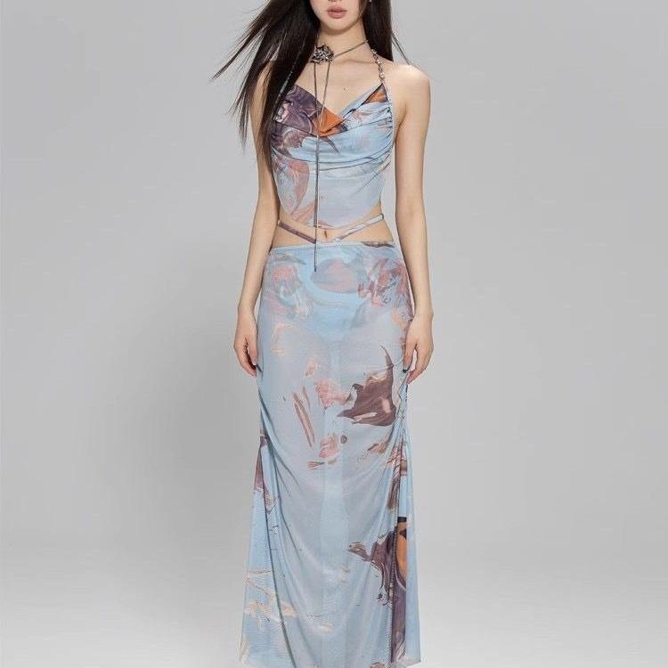 2025 Fairy-Inspired Three-Piece Swimsuit Set: Elegant, Conservative, and Perfect for Summer Vacations and Hot Springs.