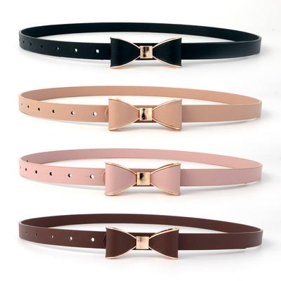 Fashion Butterfly Bow Small Ladies Belt With Dress Decoration Simple Fashion Slim Women's Belt