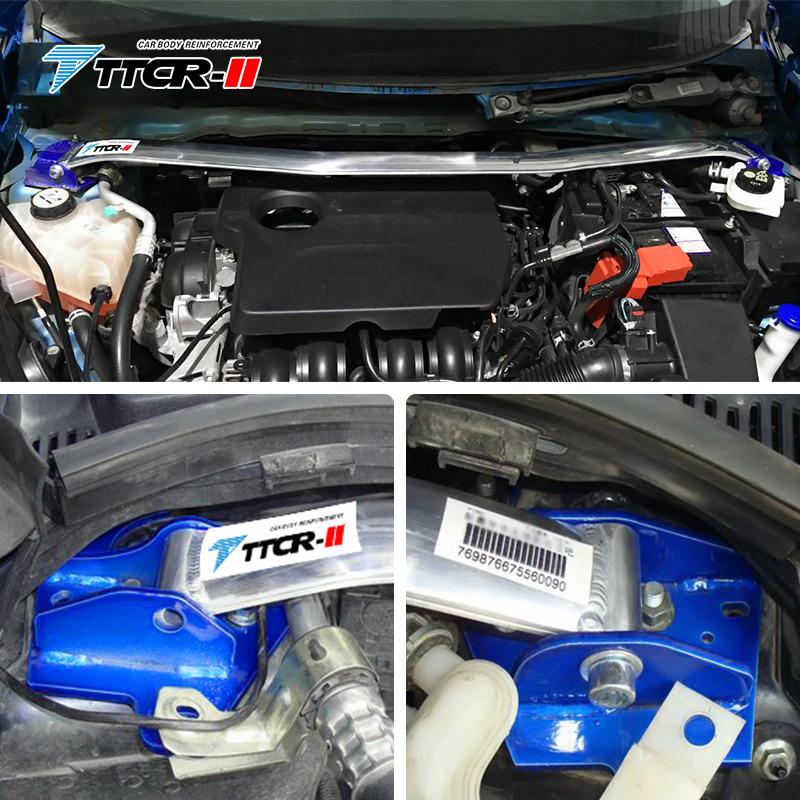 For Ford Carnival Front Strut Bar Tower Brace Arm Upper Shock for Mazda 2 2009-2015 Sway Bars Accessories Stability Shaft