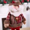 Retro Snowflake Plaid Telescopic Christmas Doll Ornament for Hotel, Bar & Mall Decor