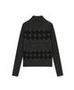 Ohesio Argyle Half Neck Ribbed Knit, Charcoal