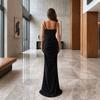 Women's Color Spaghetti Strap Corset Bodycon Dress - Slim Fit -Hugging