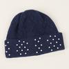 Autumn and winter new warm little pearl fashion knitted hat outdoor riding windproof and cold thickened versatile wool hat