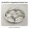 Multi-Compartment Steamer Tray Easy to Clean for Serving Multiple Steamed Dishes
