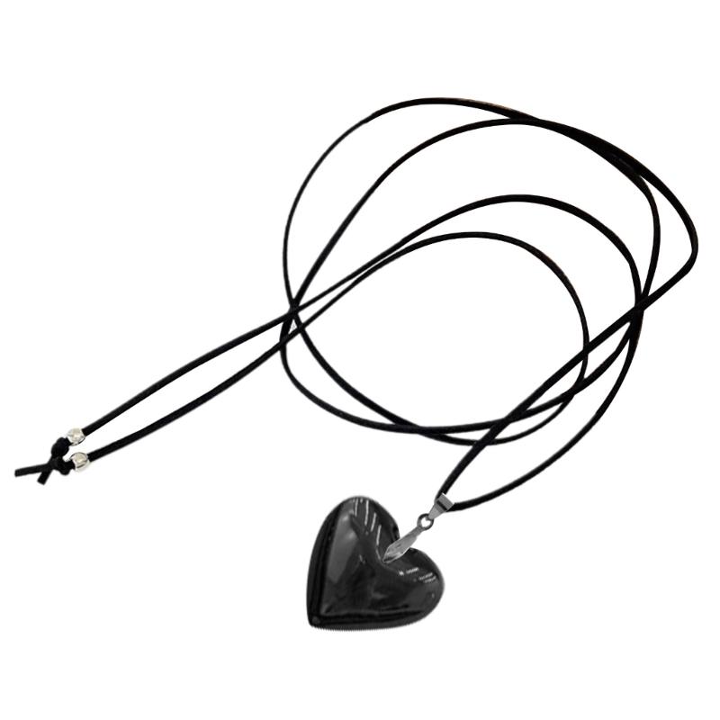 

Heart Necklace Female Temperament Niche Net Red Collarbone Chain Korean Version Student Adjustable Chain Jewelry 24mm