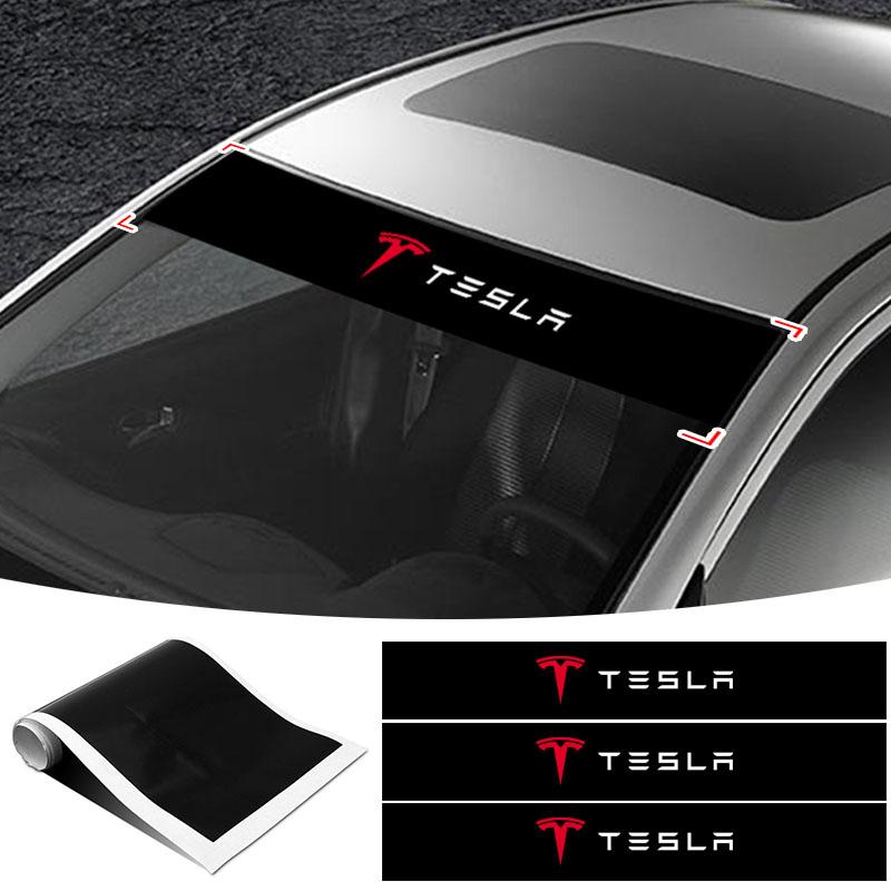 Naklejka na przednią szybę samochodu Modne Naklejki Sportowe Naklejka Dekoracyjna do Tesla Model-3 Model-S X Model-Y Cybertruck SpaceX Styling