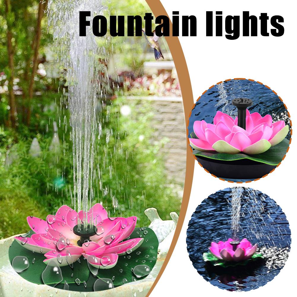 Floating Lotus Light Solar Powered Lotus Lamp With 6 Floating Light Waterproof Colors Lotus RGB Z7L7