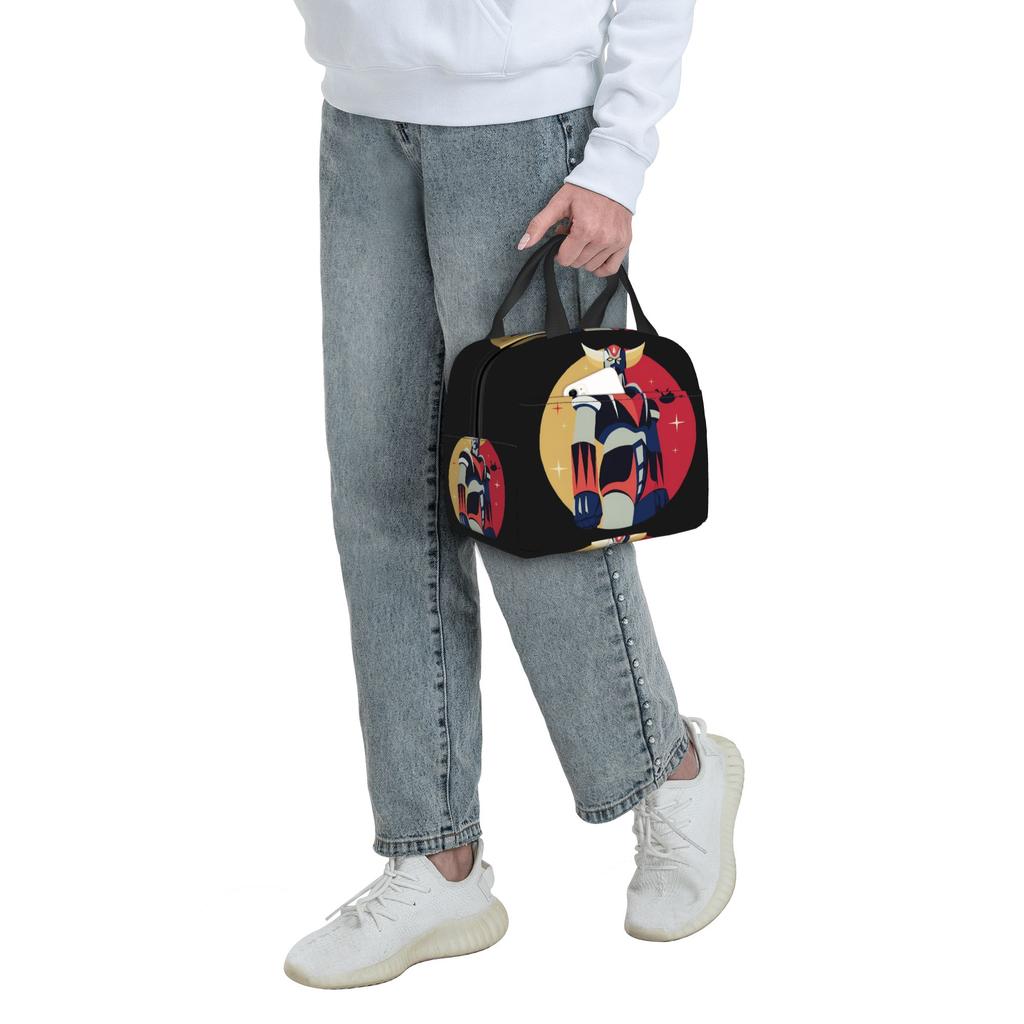 Custom Robo Grendizers Lunch Bag Women Warm Cooler Insulated Lunch Boxes for Adult Office