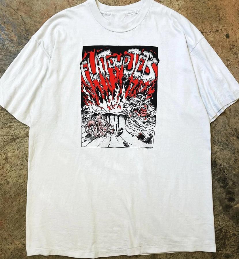 

Vintage 90s Flat Duo Jets Short Sleeve White All Size S5XL TShirt AE128 Unisex T-Shirt XL