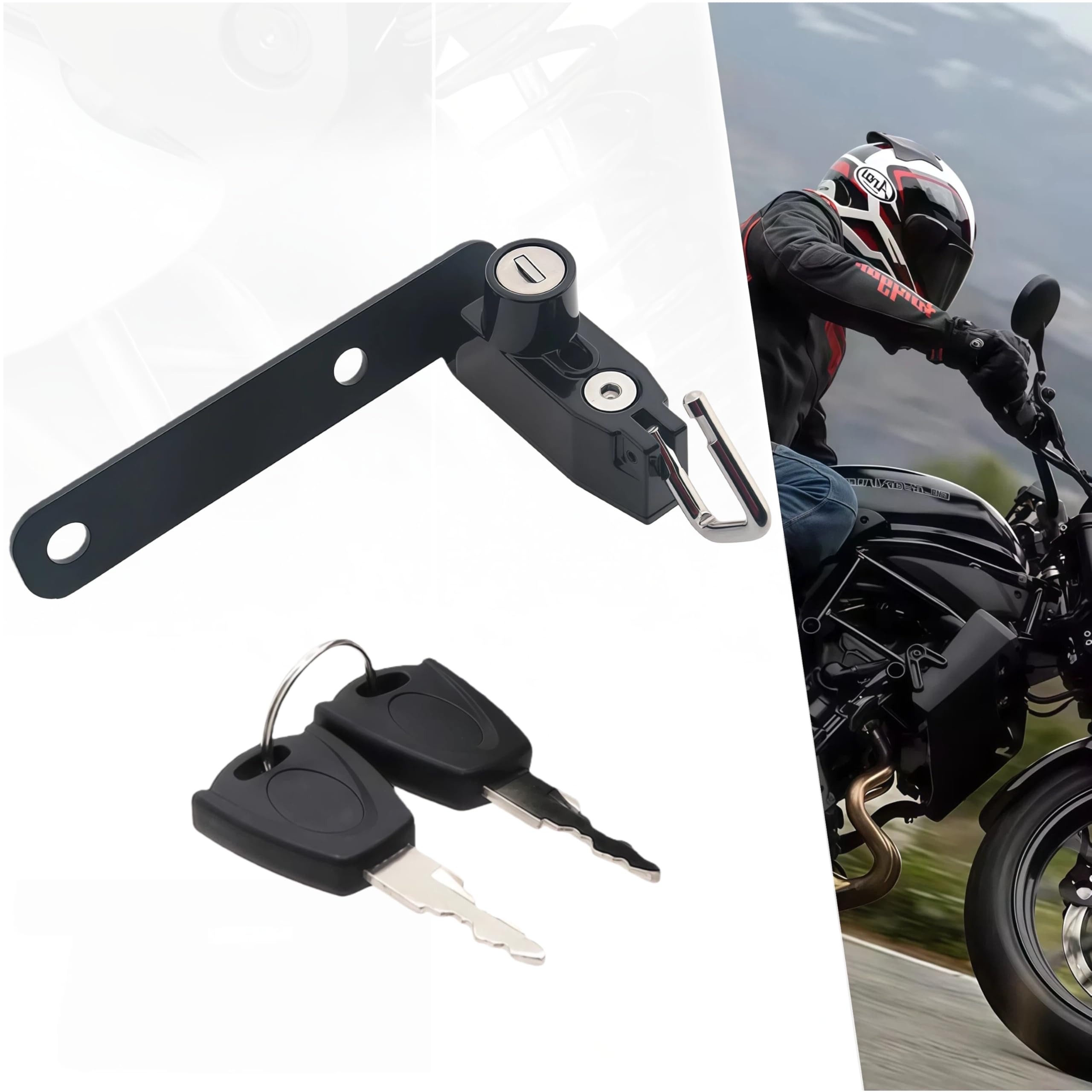 

Eiksouvi Ninja 400/250 2018-2021 Helmet Holder, Helmet Lock, Motorcycle Helmet Holder, Ninja400/Ninja 400, Custom Parts, Aluminum Alloy, Anti-theft Ninja400/250 2018-2021 чёрный