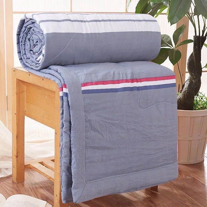 Japonská tenká prošívaná letní chladivá deka Domácí textil Queen Double Quilted přikrývka Měkká lehká prošívaná deka s klimatizací
