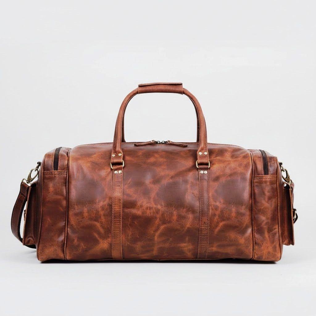 Bolsa de lona de cuero hecha a mano, bolsa de fin de semana, bolsa de gimnasio, bolsa de viaje, bolsa de viaje de cuero, bolsa de viaje para hombre, bolsa de lona de vacaciones, regalo para él