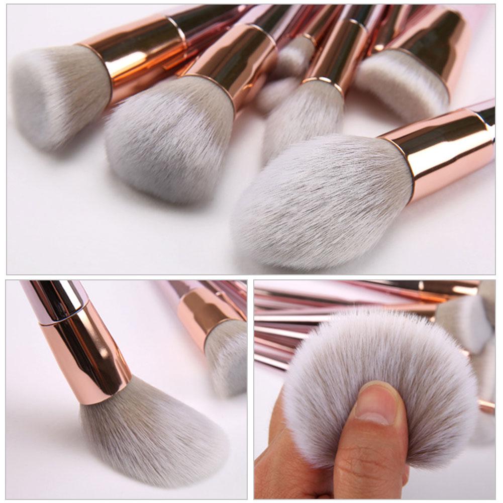 10-teiliges Kosmetik-Make-up-Pinsel-Set, Roségold, Puder-Foundation-Mischpinsel, Beauty-Tools