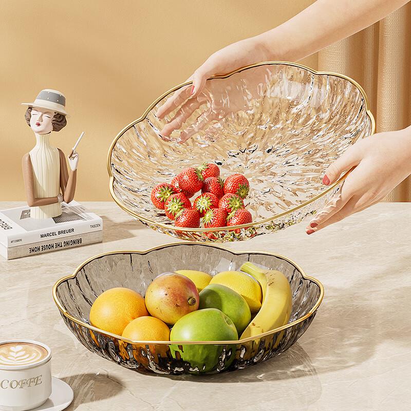 PET Glacier Pattern Transparent Serving Plate