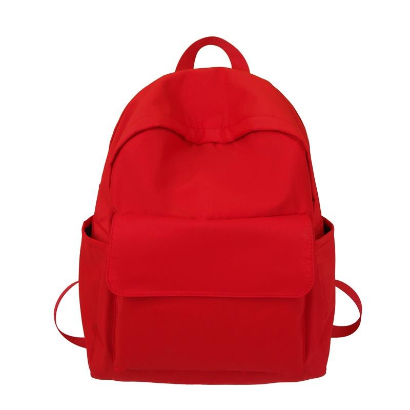Sac à dos simple couleur unie pour fille grande capacité sac d'école étudiant léger sac d'ordinateur de voyage 1011 nouvelle mode campus
