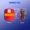 Square Trailer Tail Light 39led License Plate Lamp Driving Brake Stop  Stud Mount Turn Signals For Ford Jeep CJ YJ JK Wrangler