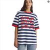 Nuova T-shirt a Maniche Corte a Strisce da Donna Estate Stampa Vintage Scollo a O Oversize Tee Casual Streetwear T-shirt Larghe Top Y2K