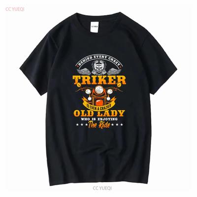 Tričko Triker a Trike Grandpa Grandpa, vintage, seprané, ležérní, s potiskem, pohodlné, všestranné, streetwear, měkké, prodyšné.