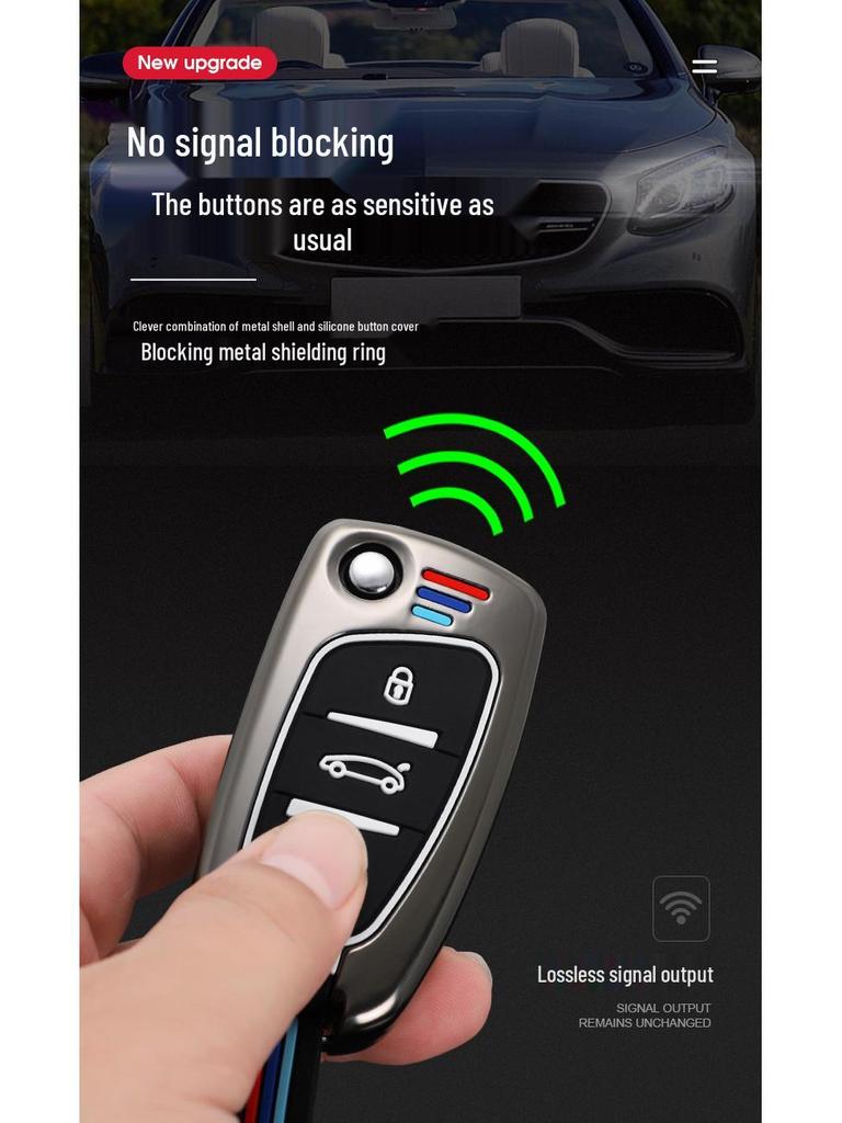 Metal Folding Remote Key Case for Southeast DX3/DX5, DX7 19, A5 Wing Dance Models